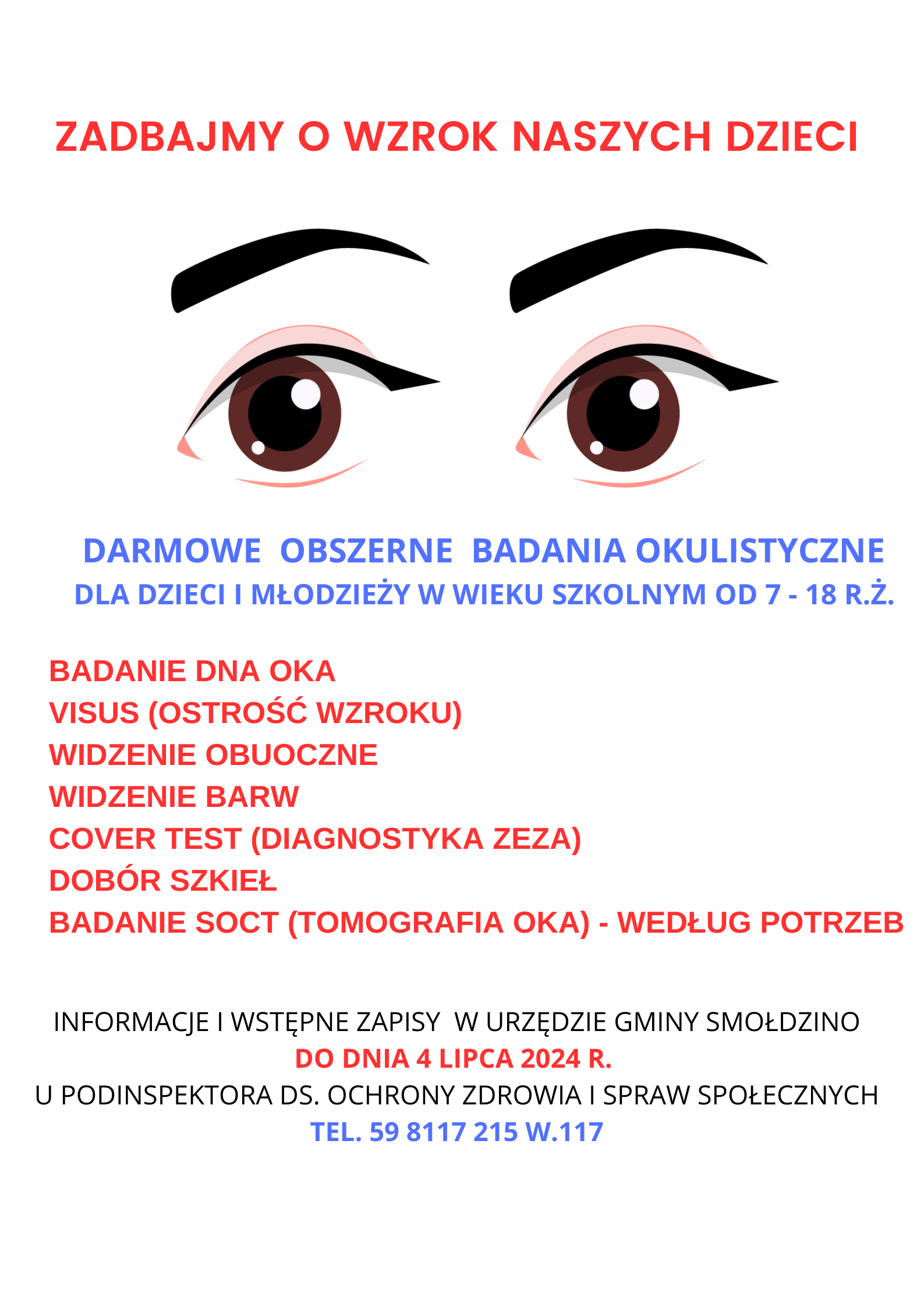 ZADBAJMY O WZROK NASZYCH DZIECI